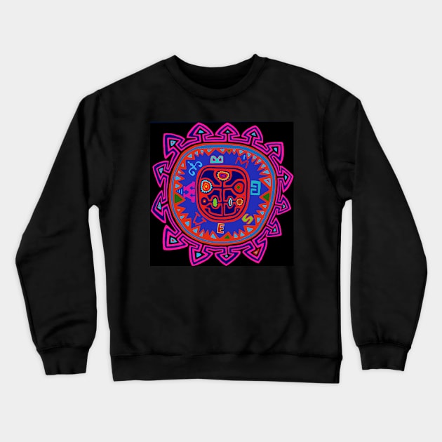 Kuna Indian Mola Compass Crewneck Sweatshirt by Esprit-Mystique